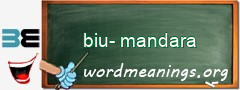 WordMeaning blackboard for biu-mandara